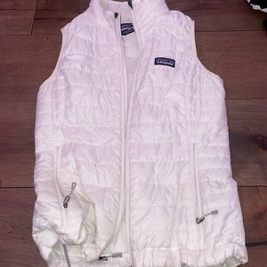 Patagonia white puffy vest